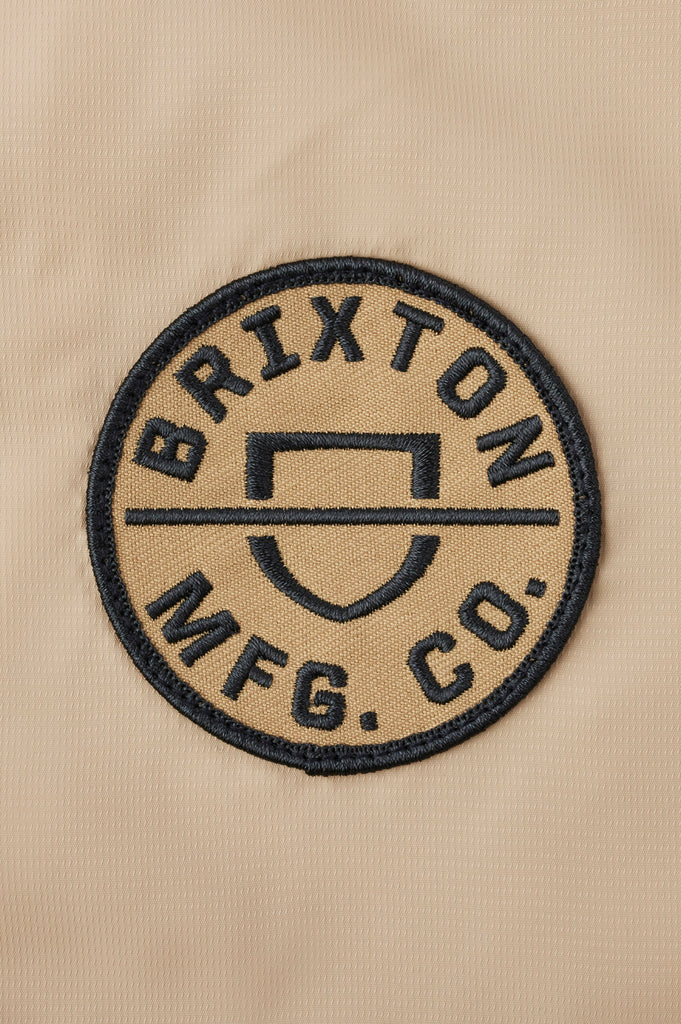 Brixton Claxton Crest Lightweight Zip Hood Jacket - Vanilla/Steel Blue