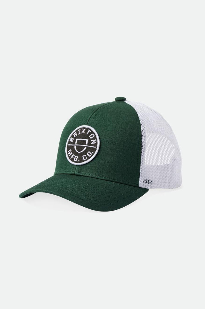 Brixton Crest Netplus MP Trucker Hat - Spruce/White