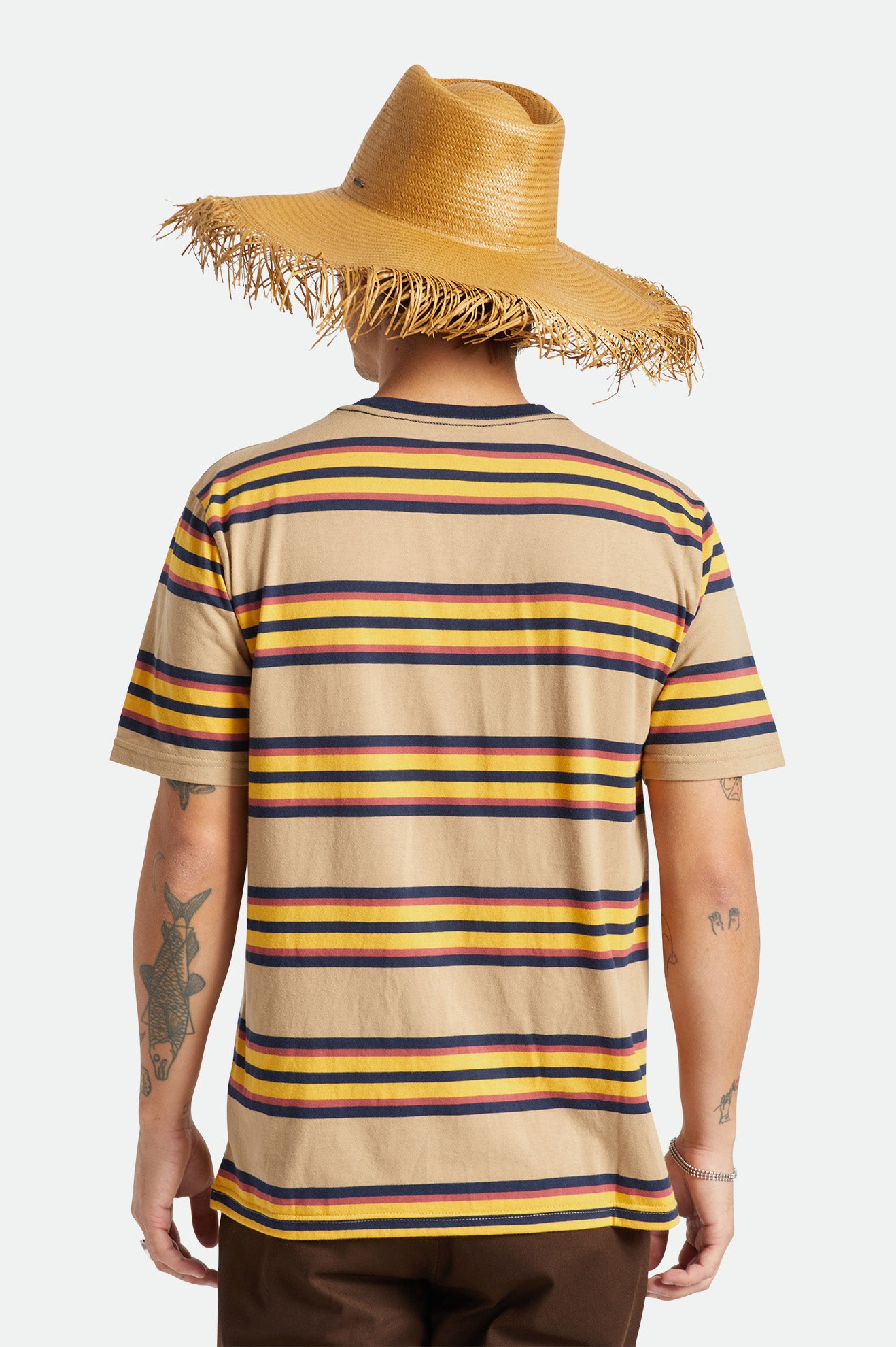 Unisex Jo Straw Frayed Fedora in Copper – Brixton Europe