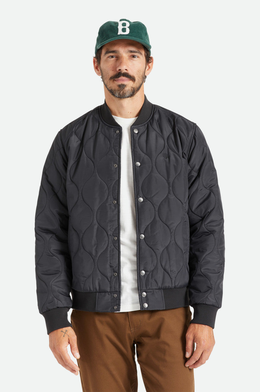 Men's Dillinger Quilted Bomber Jacket Black – Brixton Europe