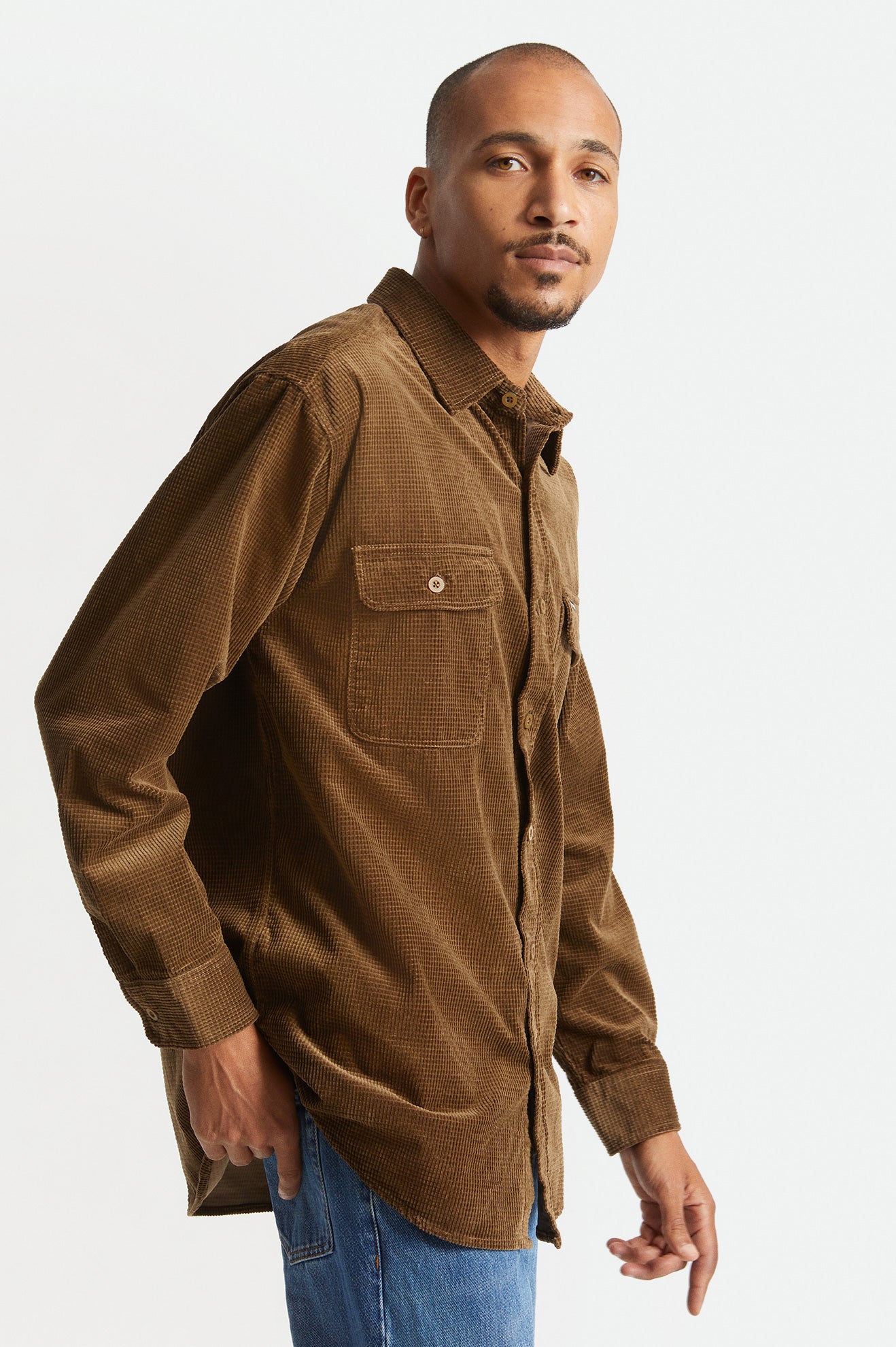 Men's Bowery Relaxed L/S Flannel - Lion – Brixton Europe