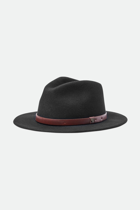 Brixton Unisex Messer Fedora - Black | Main