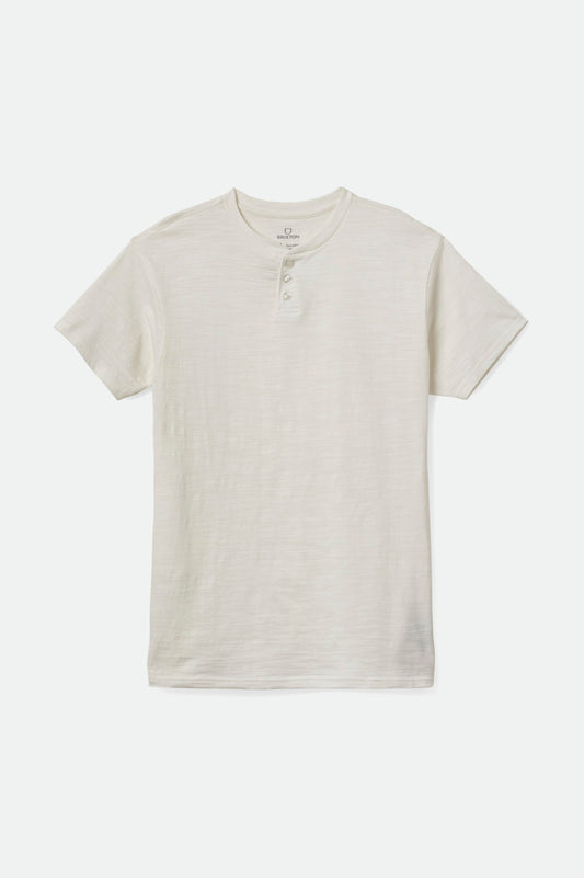 Men's Basic Slub Short-Sleeve Henley Tee Off White – Brixton Europe