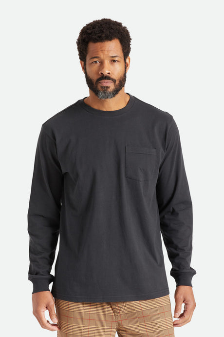 Basic L/S Pocket Tee - Black