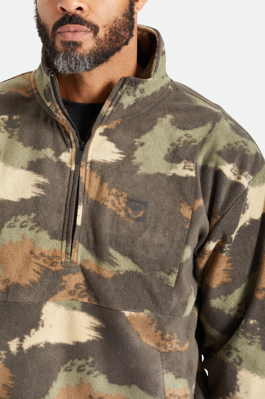 Men's Blanket Half Zip Fleece Sweatshirts Brushed Camo – Brixton