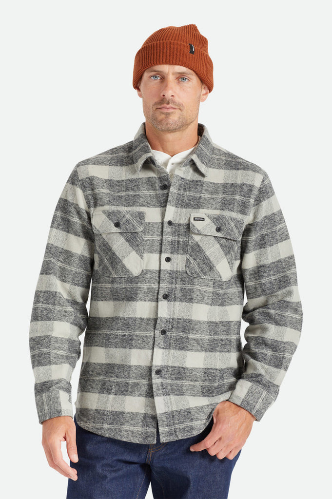 Brixton Bowery Heavyweight Flannel - Black/Charcoal