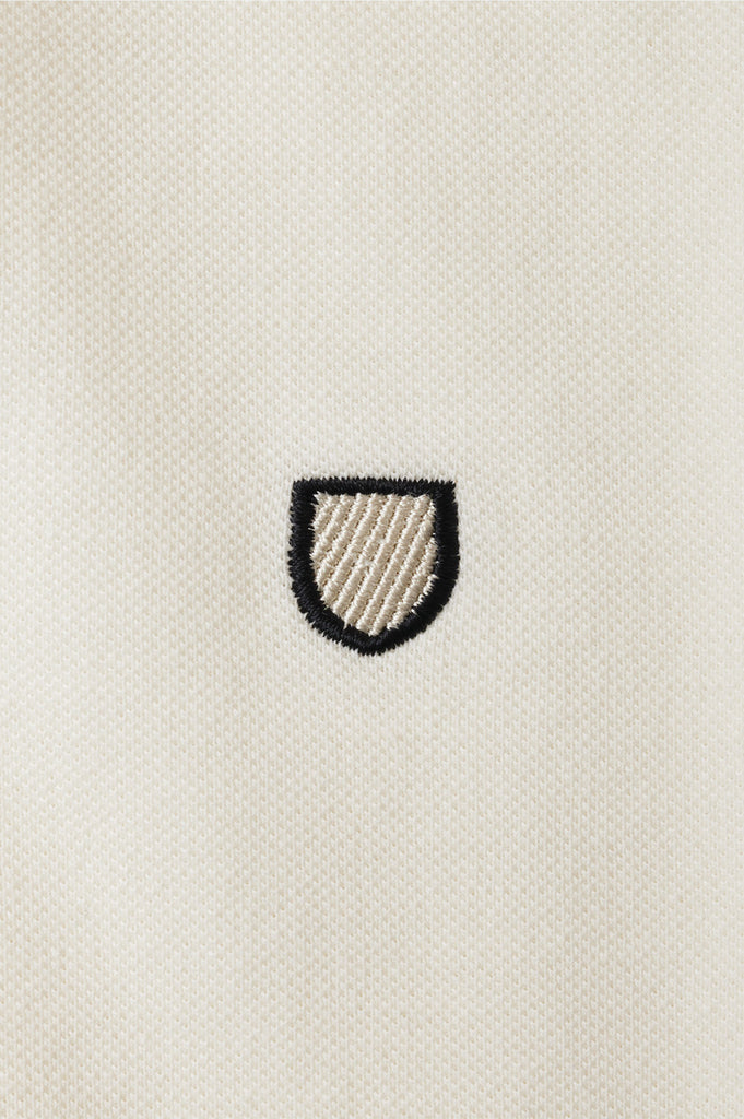 Brixton Proper S/S Polo Knit - Off White/Black