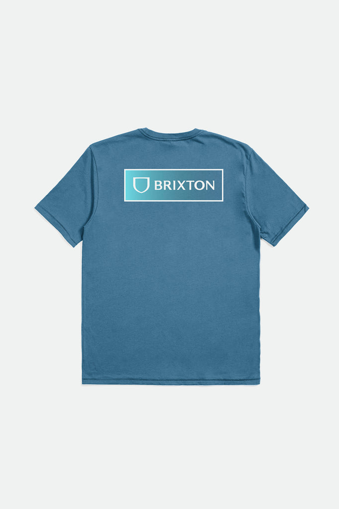 Brixton Alpha Block S/S Tailored Tee - Sky Blue/Fade