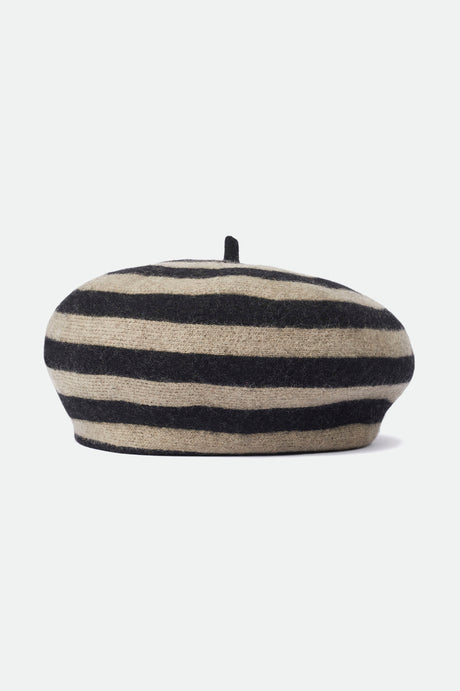 Women's Audrey Beret - Twig/Black Stripe - Front Side