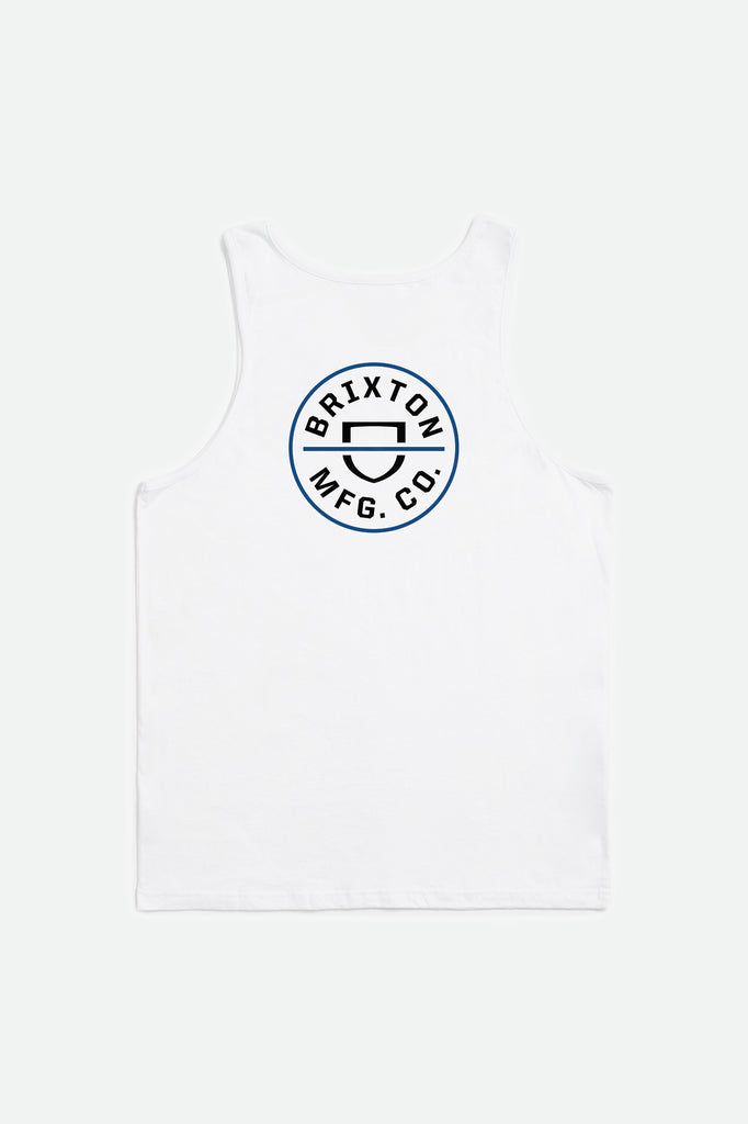 Brixton Crest Tank - White/Black/Royal