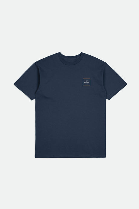 Alpha Square S/S Standard Tee - Moonlit Ocean/Burnt Orange