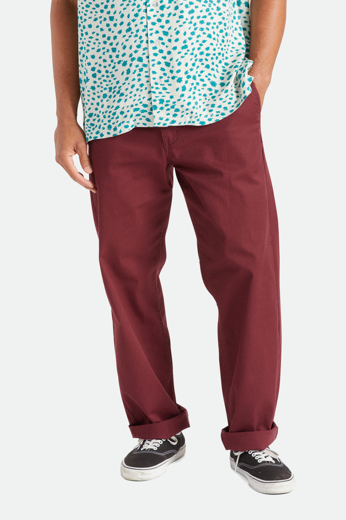 Brixton Choice Chino Relaxed Pant - Mahogany