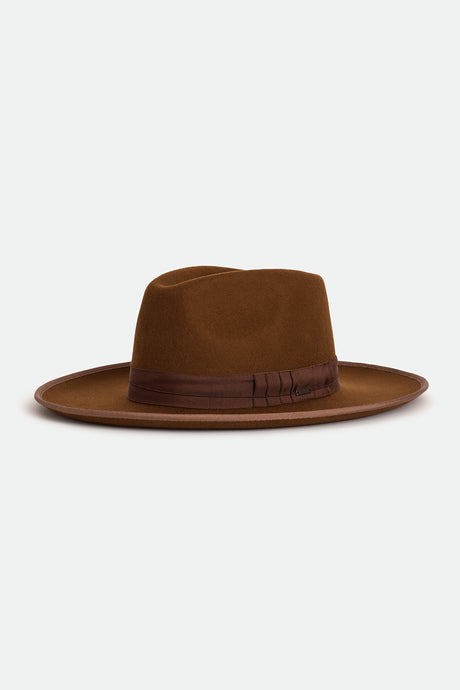 Unisex Reno Fedora - Coffee - Front Side