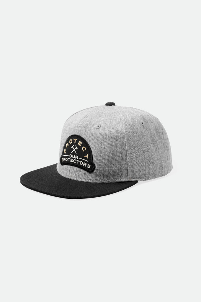 Brixton Coors Protector MP Snapback - Light Heather Grey/Black