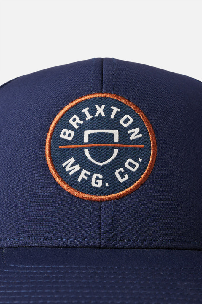 Brixton Crest Netplus Utility Snapback - Washed Navy