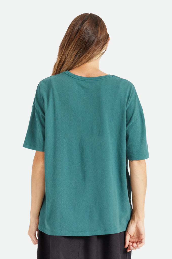 Brixton Freebird Oversized Boyfriend Tee - Emerald