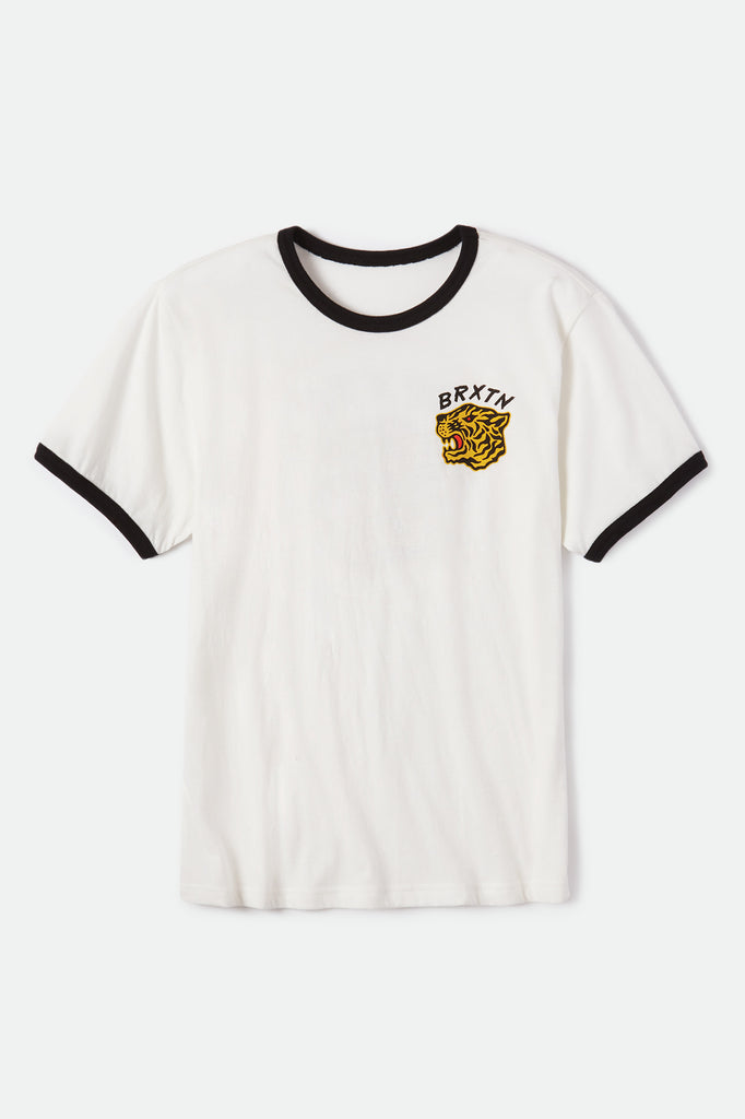 Brixton Kit Vintage Ringer Tee - Off White