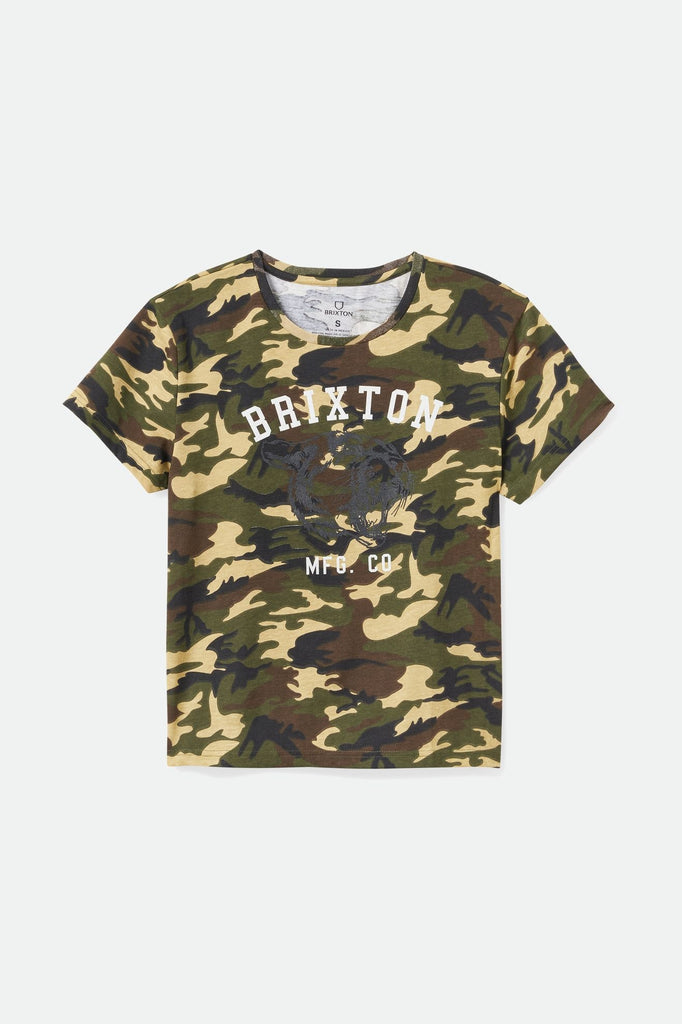 Brixton Varsity Cat Women's S/S Vintage Tee - Camo