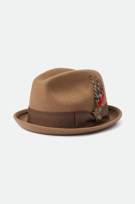 Unisex Gain Fedora - Khaki/Bronze - Front Side