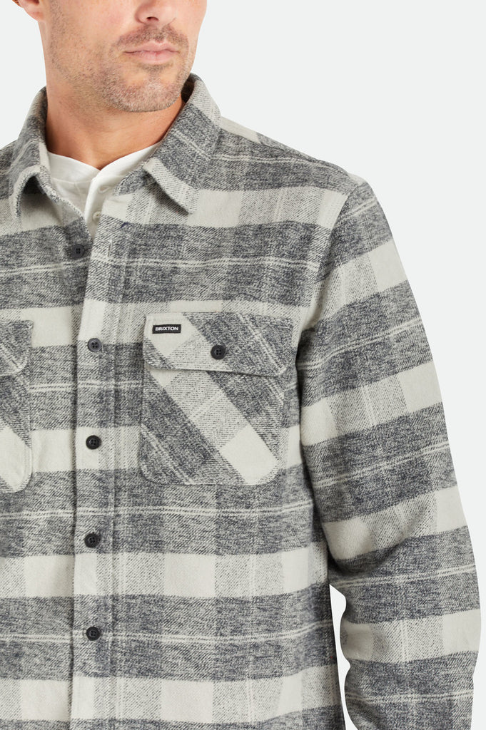 Brixton Bowery Heavyweight Flannel - Black/Charcoal