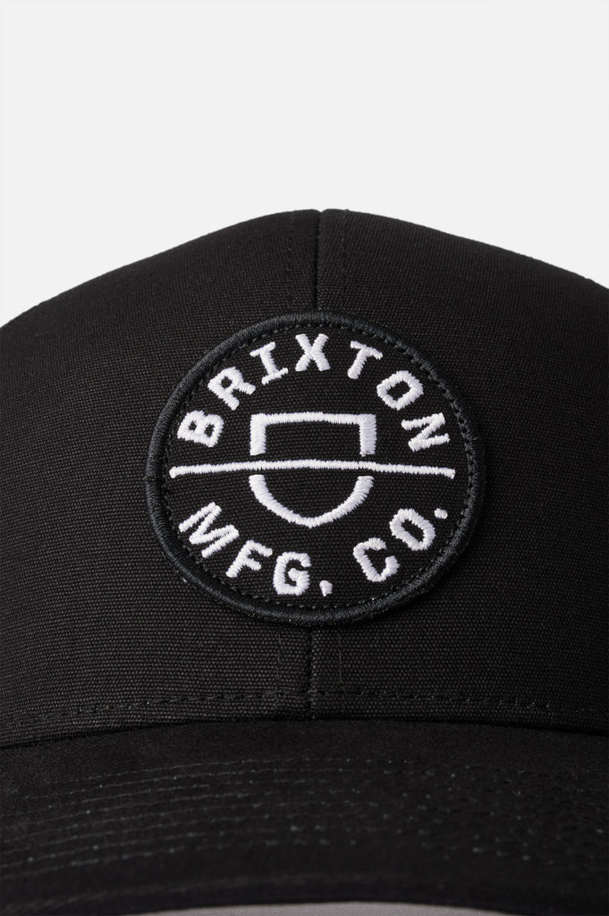 Brixton Men's Crest Netplus MP Trucker Hat - Black | Extra Shot