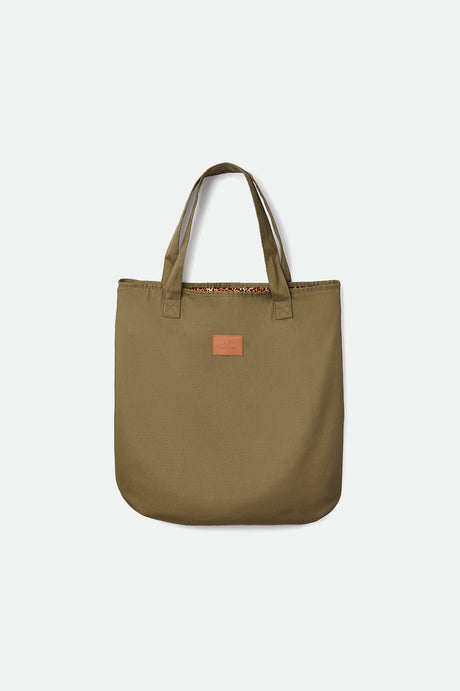 Done Proper Reversible Tote  - Military Olive/Leopard