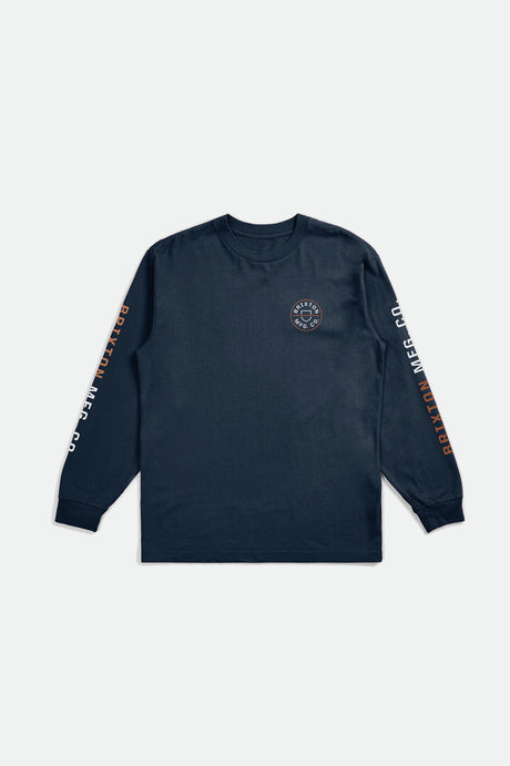 Crest L/S Standard Tee - Moonlit Ocean/Burnt Orange/White