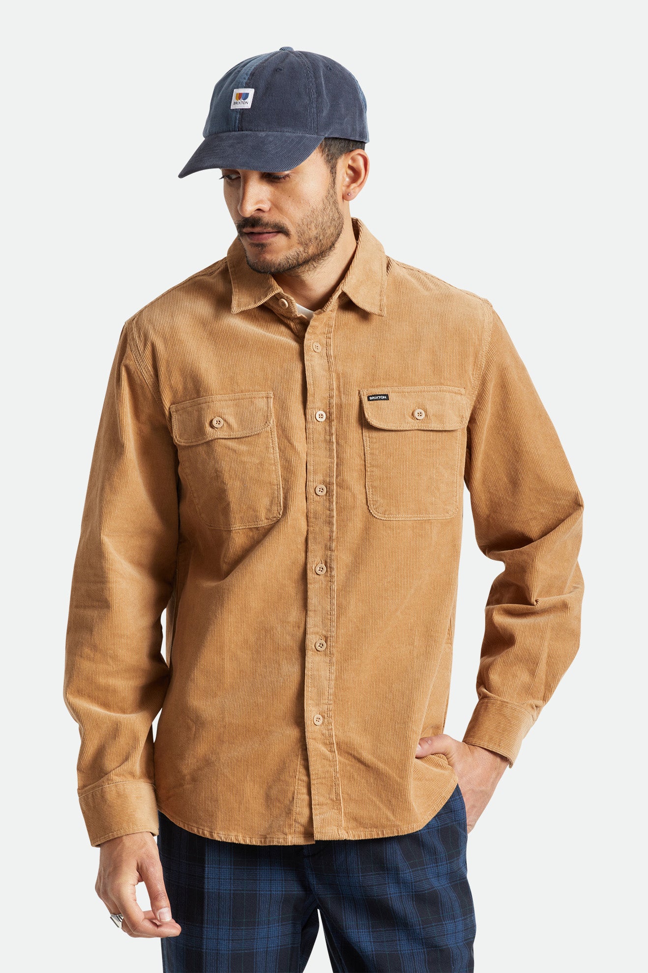 Men's Bowery Corduroy L/S Flannel in Mojave – Brixton Europe